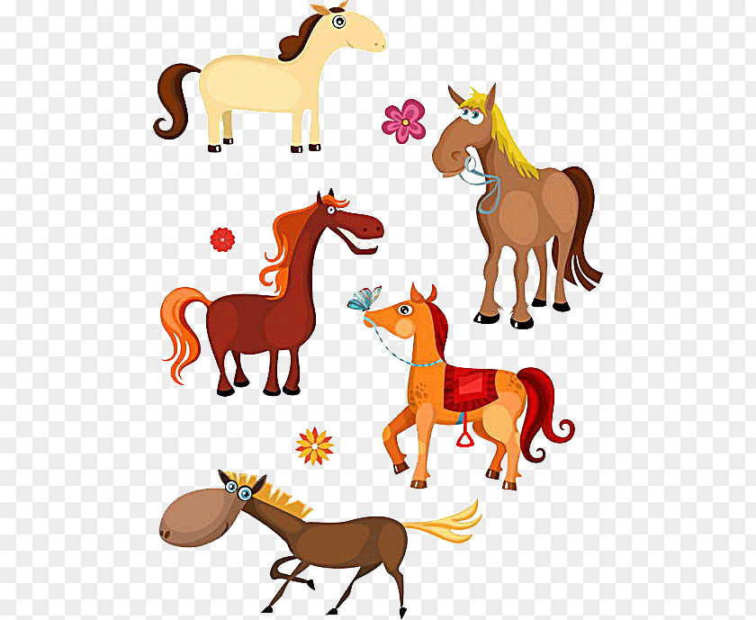 Cartoon Horse Pony Euclidean Vector Illustration PNG