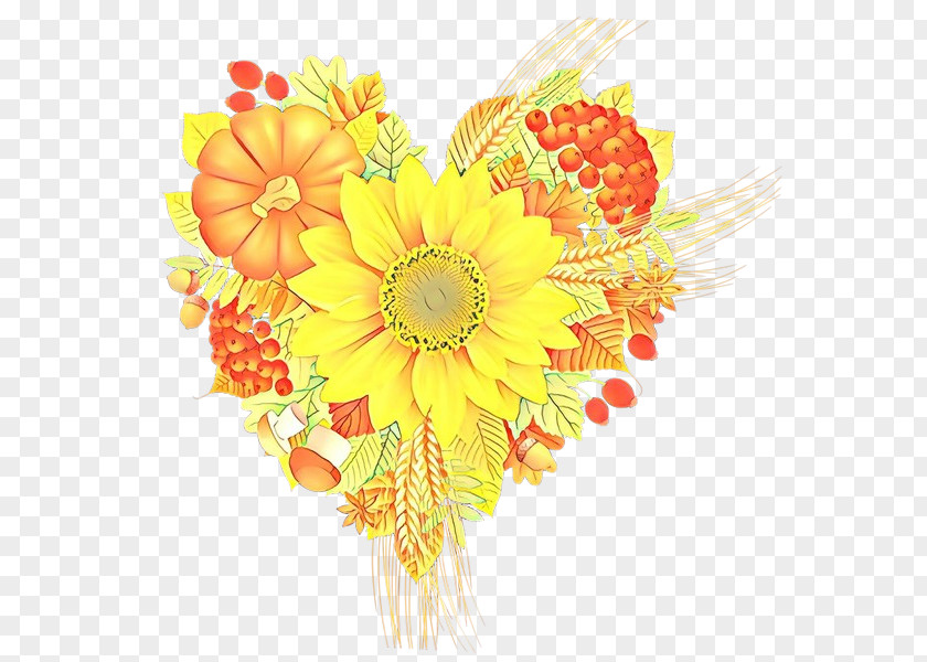 Sunflower Floral Design PNG