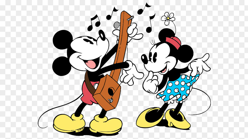 Classic Mickey Mouse Minnie Animated Cartoon PNG
