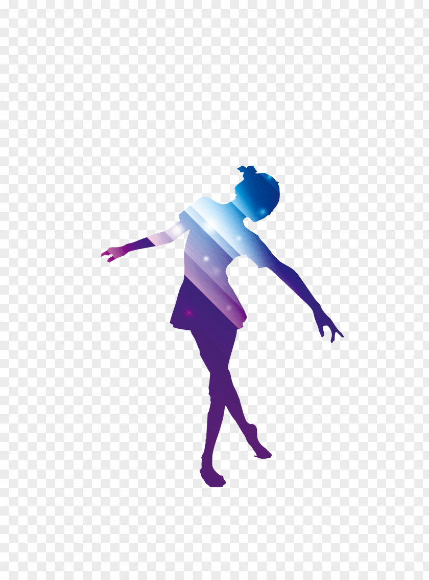 Colored Silhouettes Of People Dancing Dance Studio Poster PNG