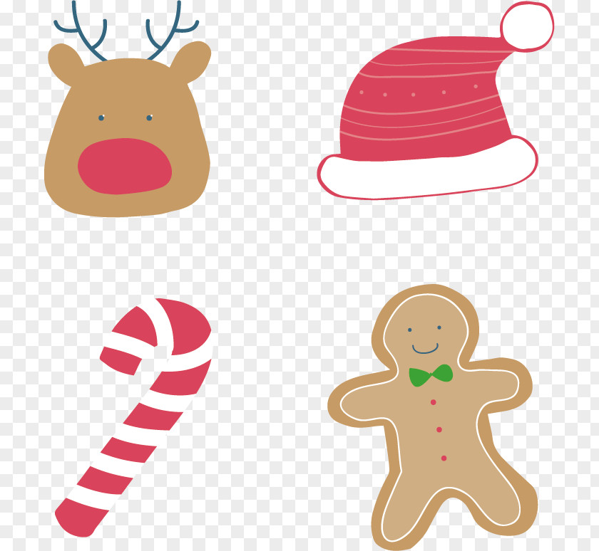Cookies CHRISTMAS Element Reindeer Christmas Cookie Clip Art PNG