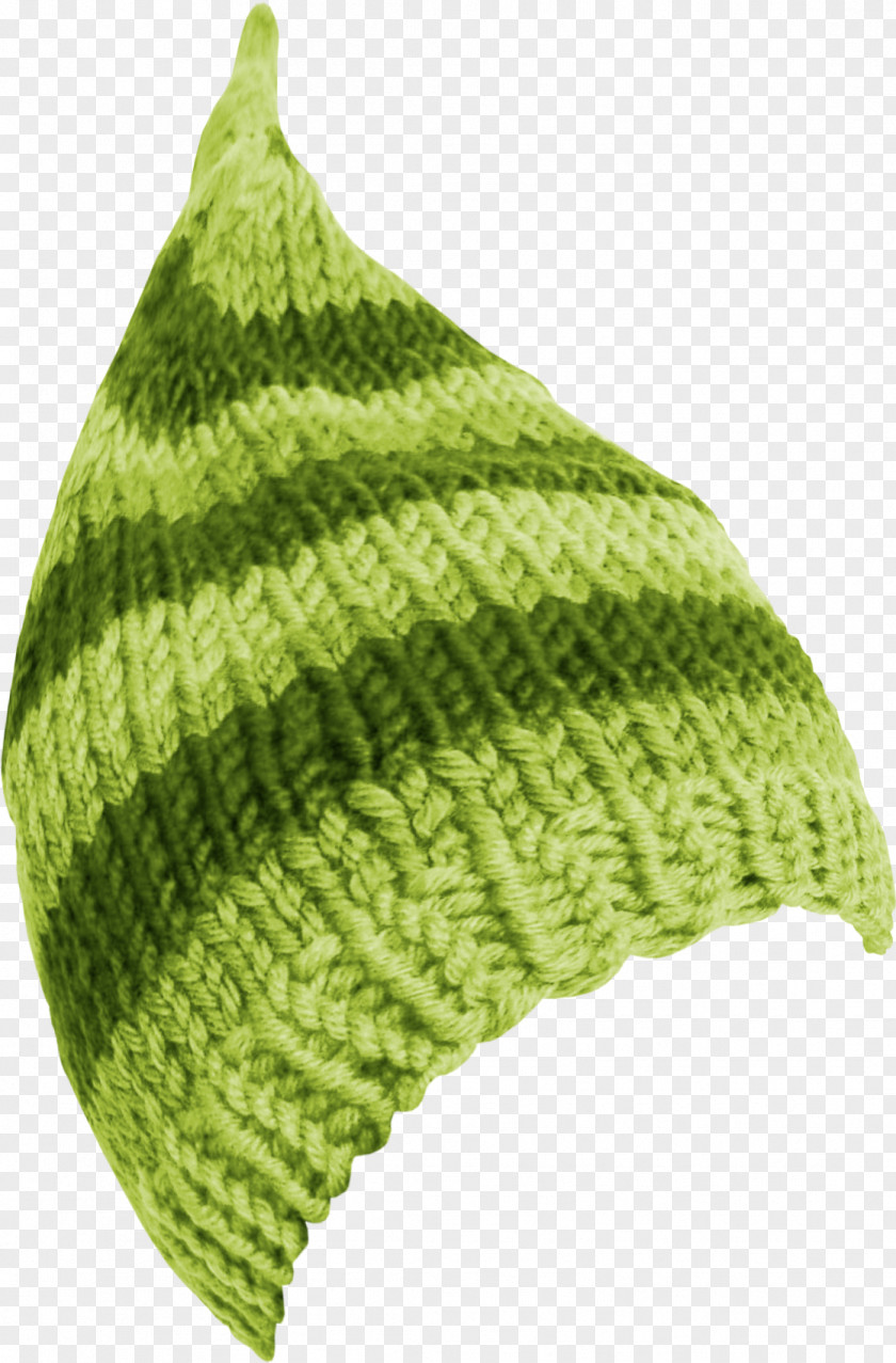 Green Woolen Hat Knit Cap Bonnet Christmas PNG