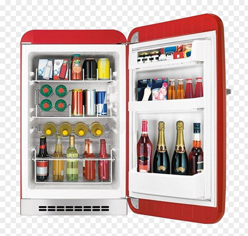 Mini Fridge Refrigerator Smeg Table Home Appliance Kitchen PNG