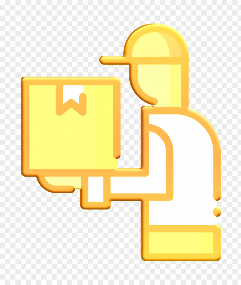 Delivery Man Icon Box Logistic PNG