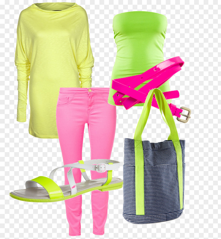 Pink Neon Word Clothing Shoe Fashion T-shirt WE PNG