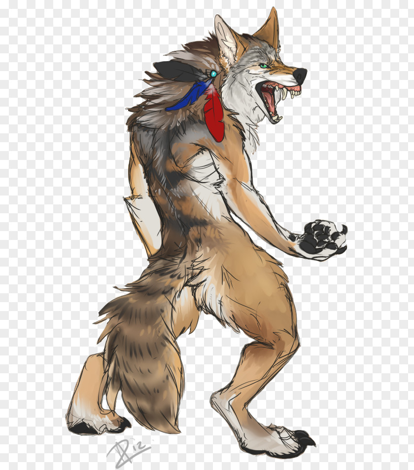 Anthropomorphic Animals Coyote Drawing Art Werewolf PNG