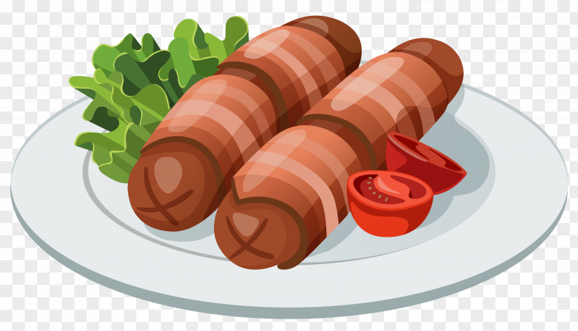 Grilled Sausages Vector Clipart Sausage Hamburger Pizza PNG