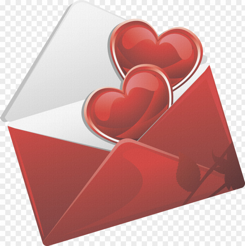 Valentines Love Letter Heart Clip Art PNG