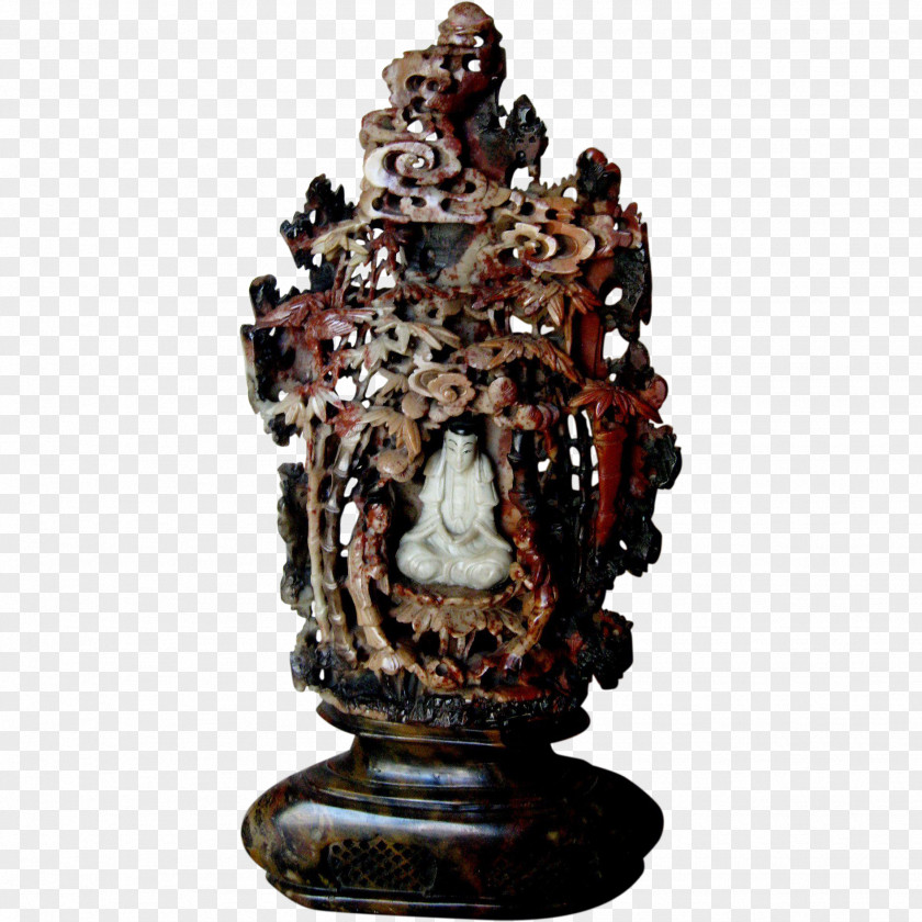Antique Carved Exquisite Statue Carving Figurine PNG
