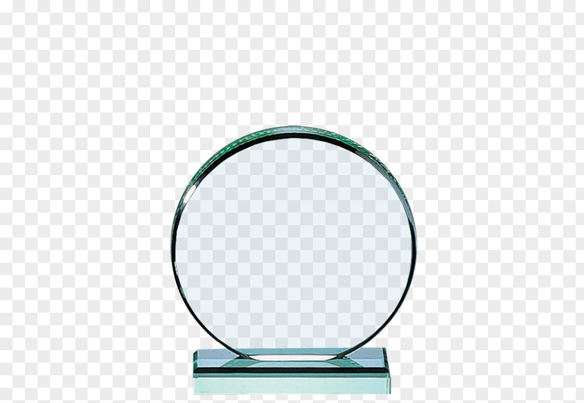 Glass Trophy Teal Circle PNG