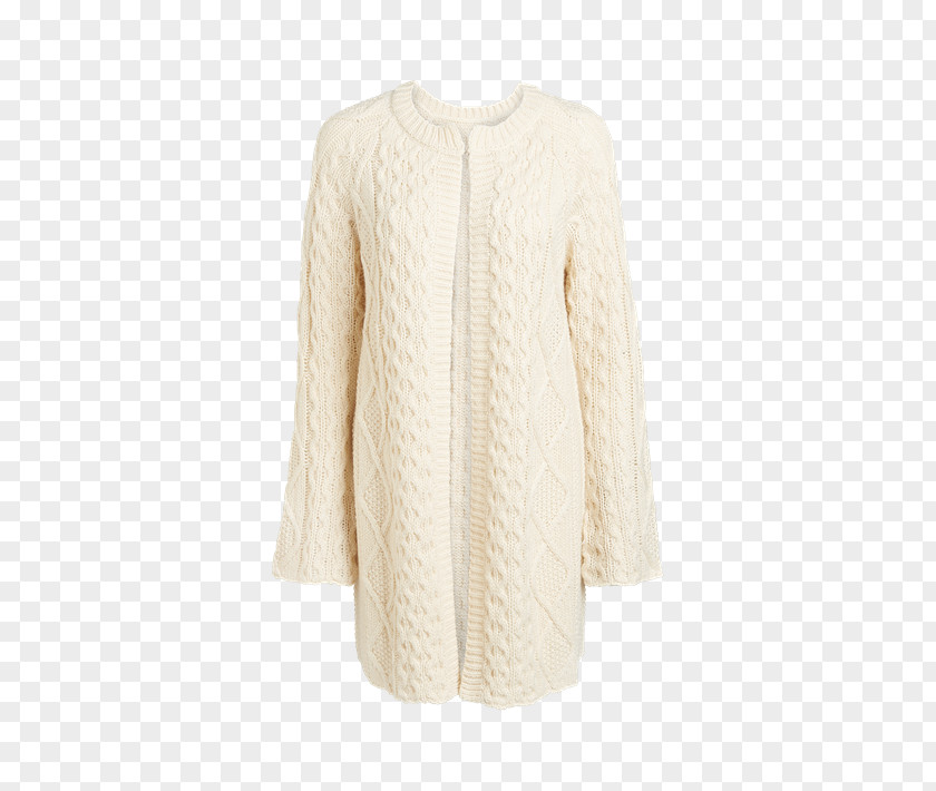 Kofta Cardigan Sleeve Blouse Beige Wool PNG