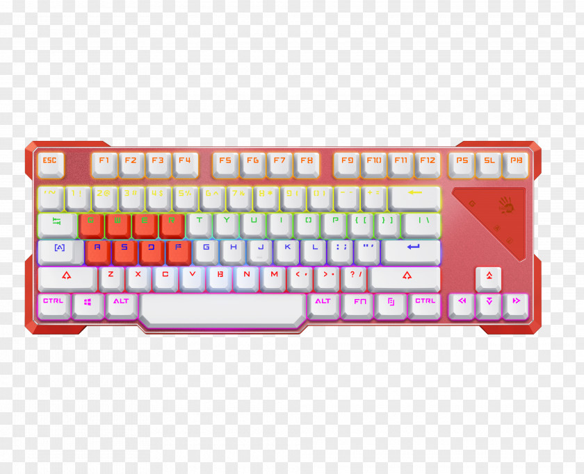 Red Keyboard Computer Mouse Keycap Backlight USB PNG