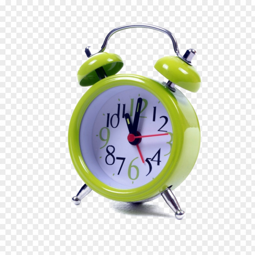 Small Green Alarm Clock Table Timer Face PNG