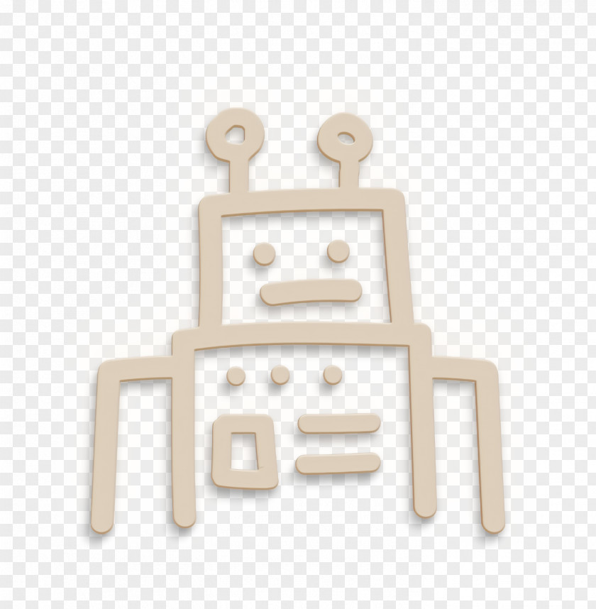 Robot Hand Drawn Outline Icon Technology PNG