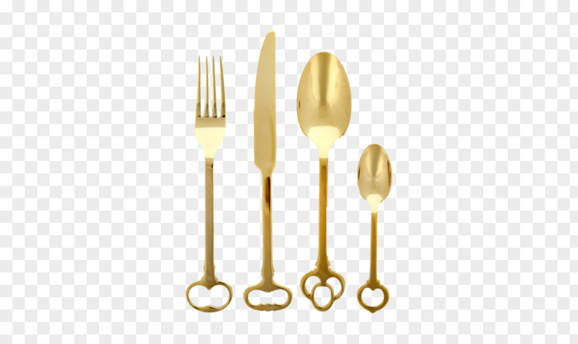 Spoon And Fork Clock Knife Seletti Keytlery Cutlery Set Of 24 Table Setting PNG