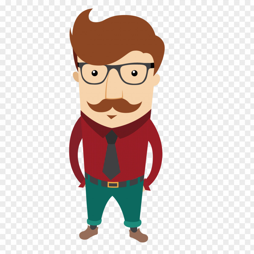 The Wise Man Is A Gentleman In Europe Hipster Character Euclidean Vector Illustration PNG
