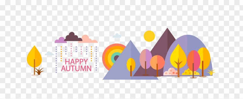 Vector Mountain View Poster PNG