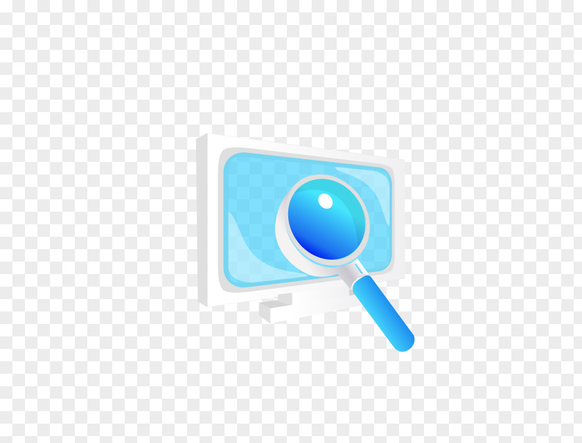 Blue Magnifying Glass PNG