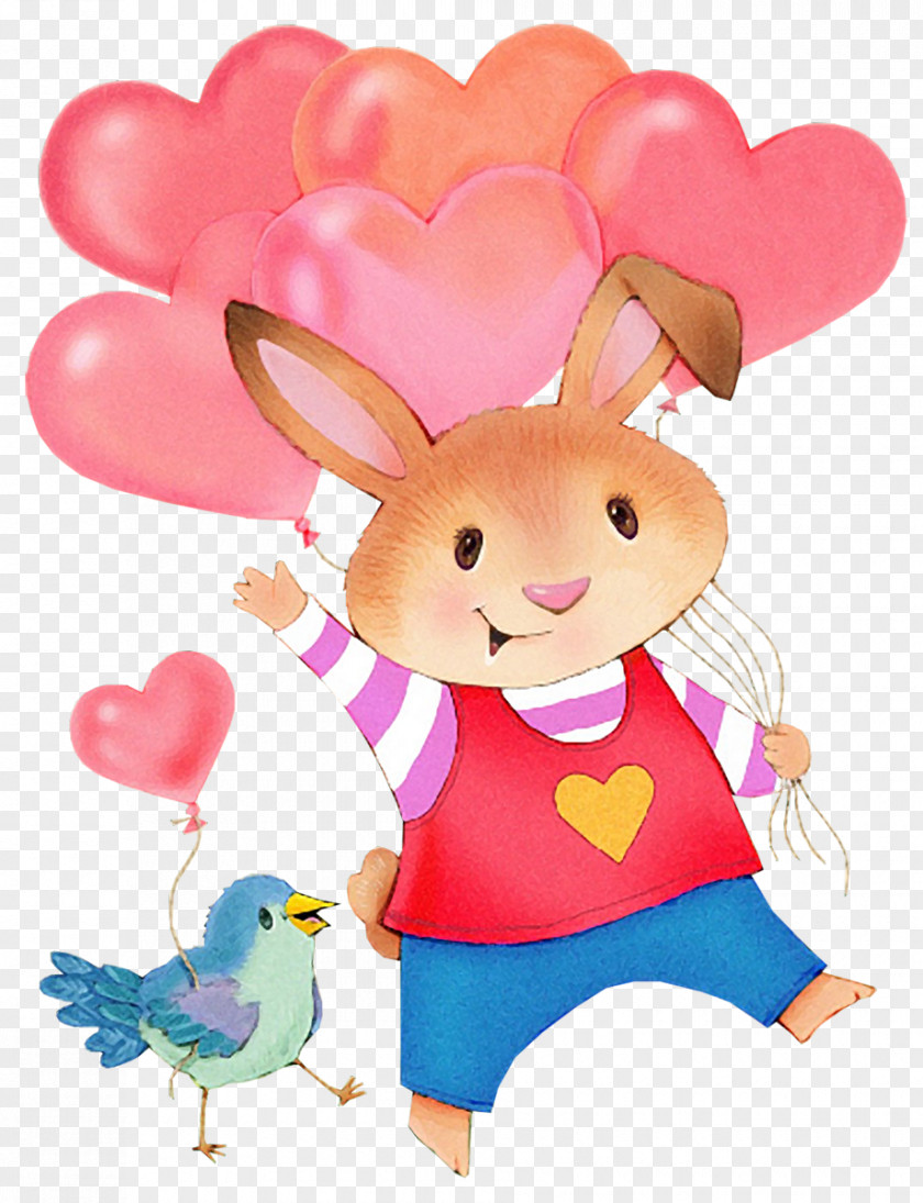 Bunny Easter Birthday Balloon Clip Art PNG