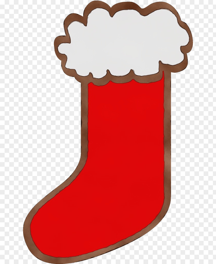 Christmas Stocking Wet Ink PNG