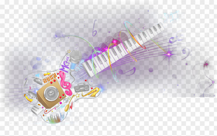 Glare Keyboard Graphic Design Musical Note Illustration PNG