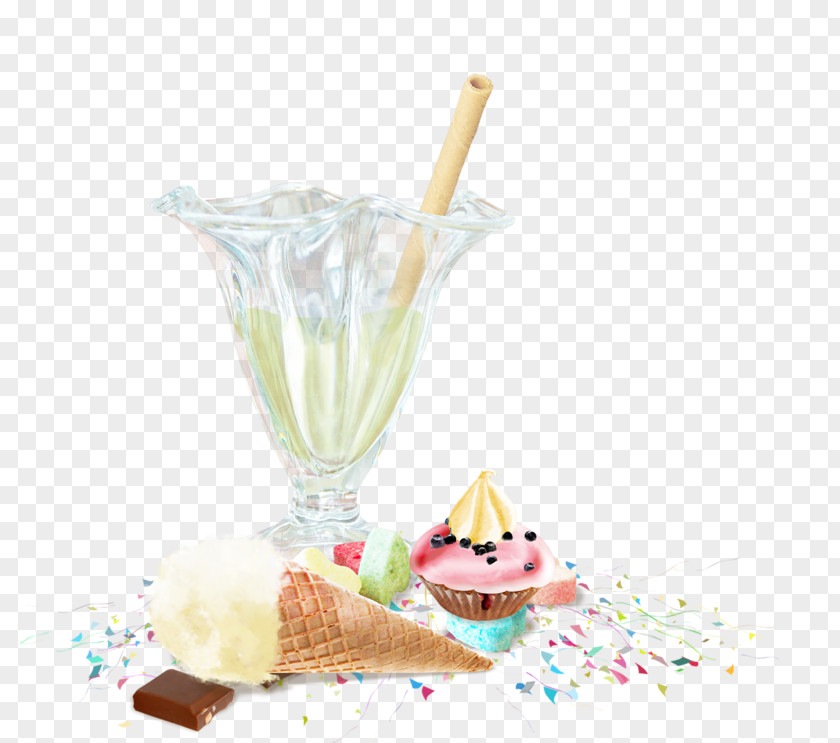 Ice Cream Decoupage Birthday Clip Art PNG
