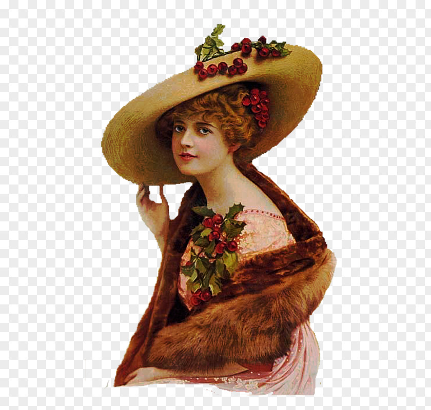 Woman Victorian Era Bokmärke With A Hat PNG