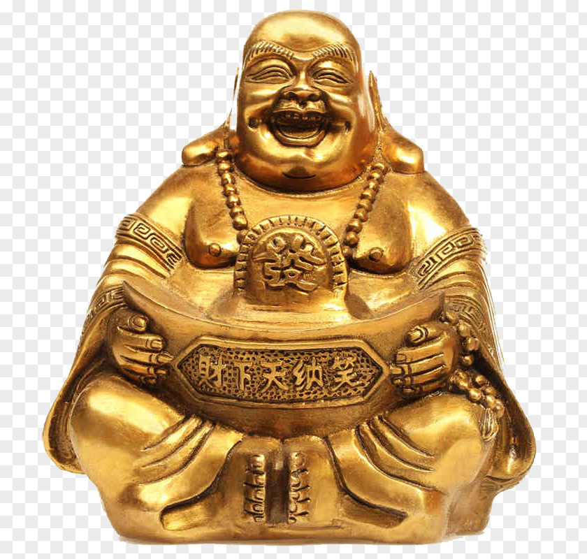 Laughing Buddha Copper Ornaments Tian Tan China Maitreya Buddharupa Statue PNG