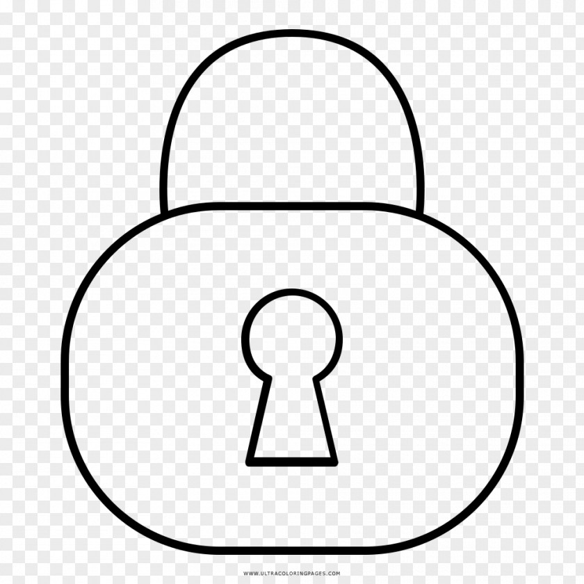 Padlock Drawing Black And White Coloring Book Line Art PNG