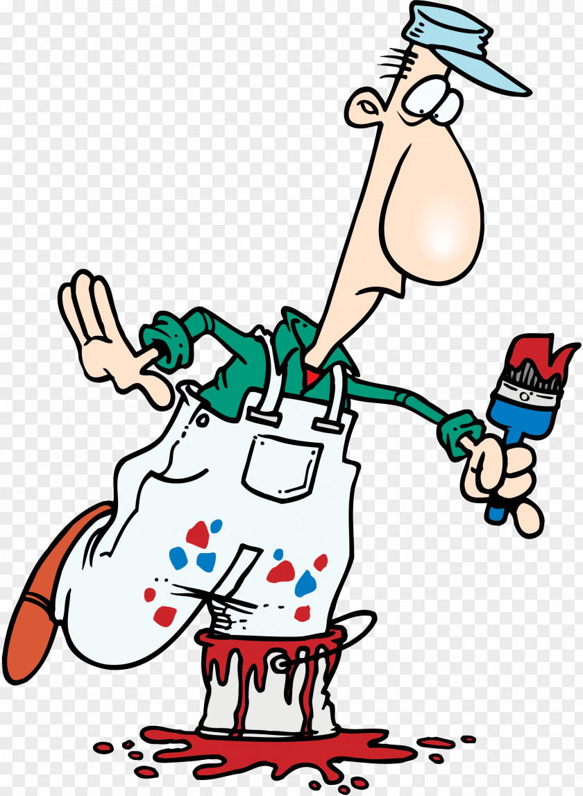 Painter Painting Cartoon Royalty-free Clip Art PNG
