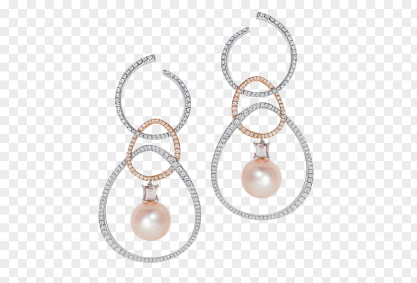 Jewellery Womens Pearl Hoops Earring Nadine Aysoy Studio PNG