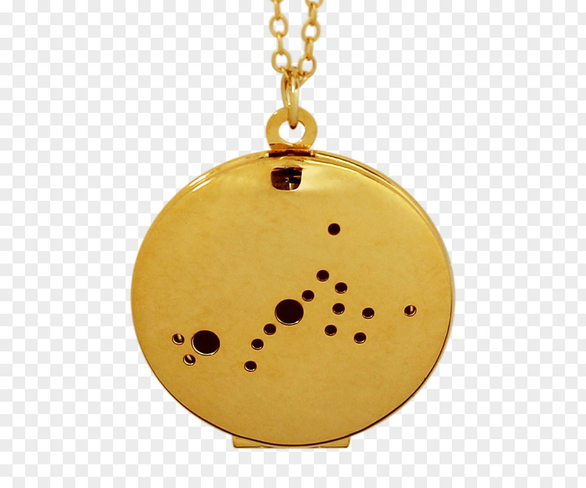 Open Lockets Charms Locket Zodiac Constellation Scorpio Gold PNG
