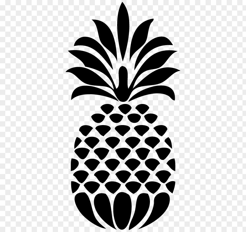 Silhouete Stencil Pineapple Drawing Food PNG