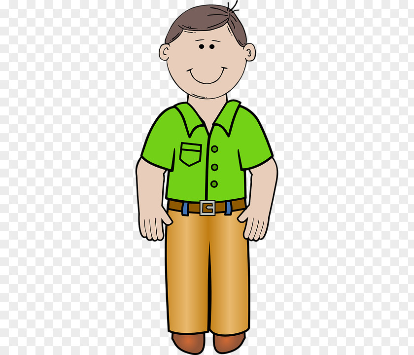 Standing Boy Father Clip Art PNG