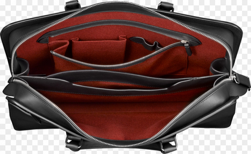 Zipper Handbag Calf Leather Briefcase Cartier PNG
