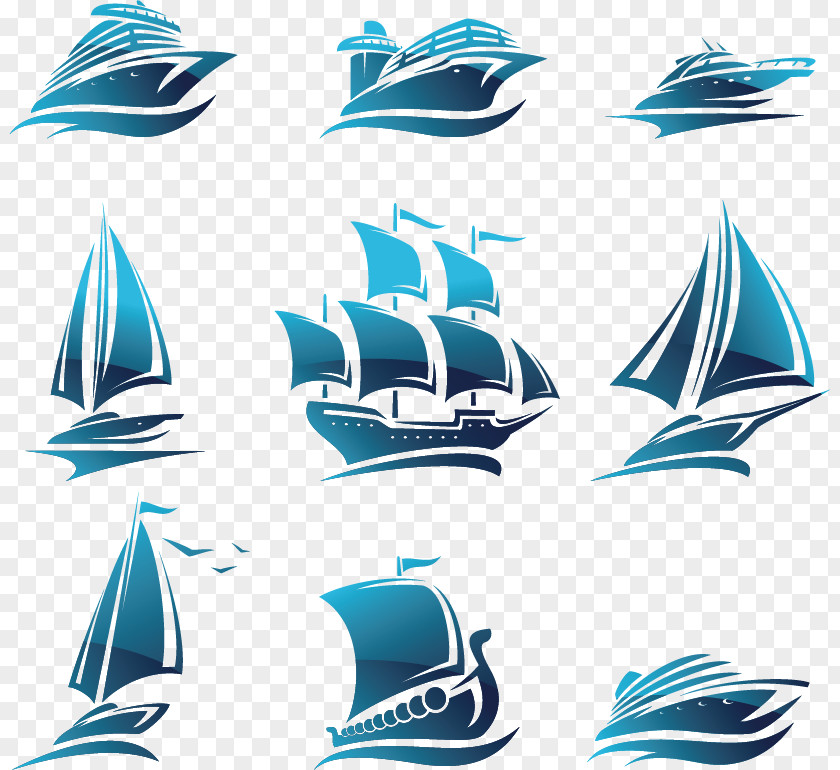 Blue Ship Icon Royalty-free Illustration PNG