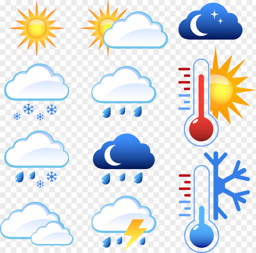 Blue Weather Icon Lightning PNG