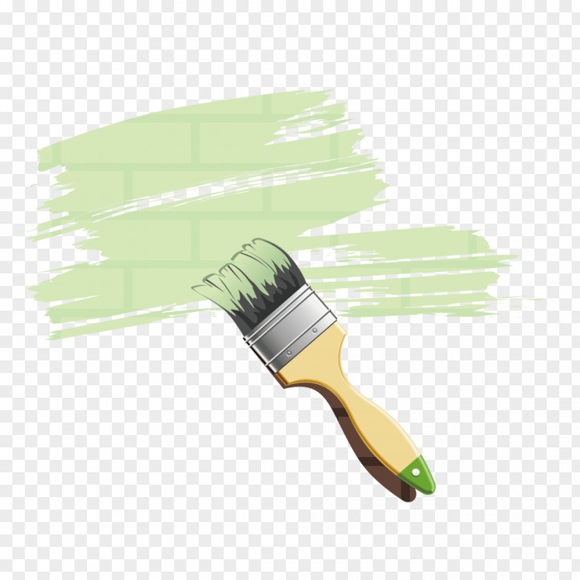 On A Brick Wall Paint Brush Lacquer Ink PNG