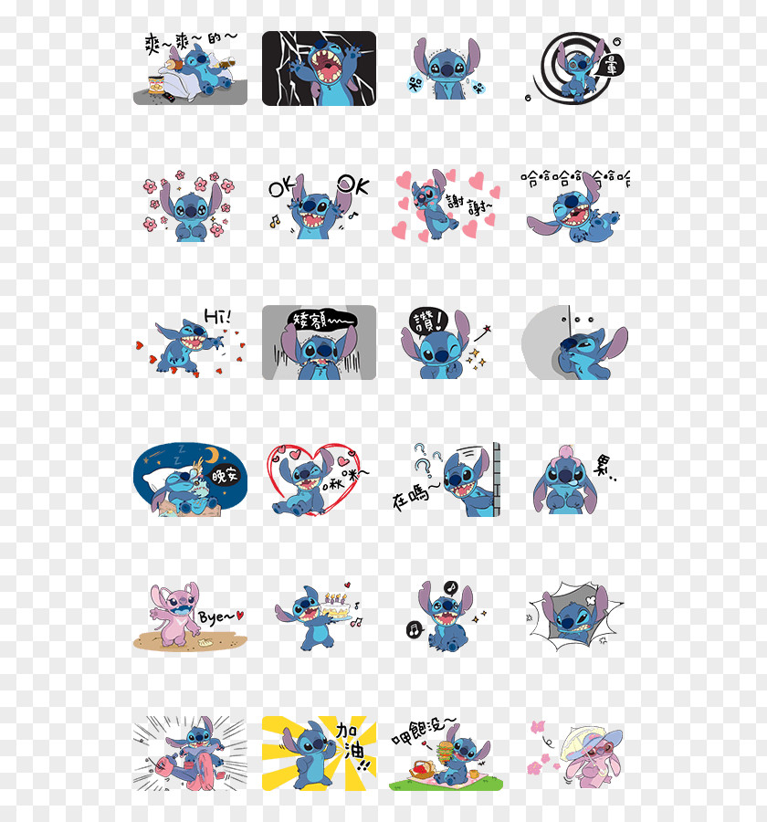 Oneme Twoheartsspecial Edition Stitch Sticker Lilo Pelekai LINE Emoji PNG