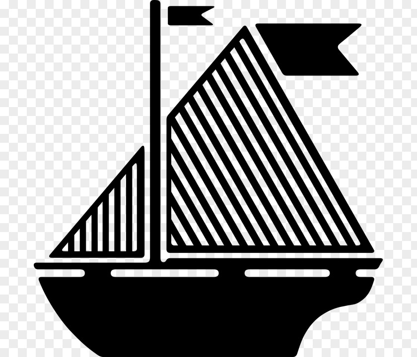 Ship Sailing Boat Silhouette PNG