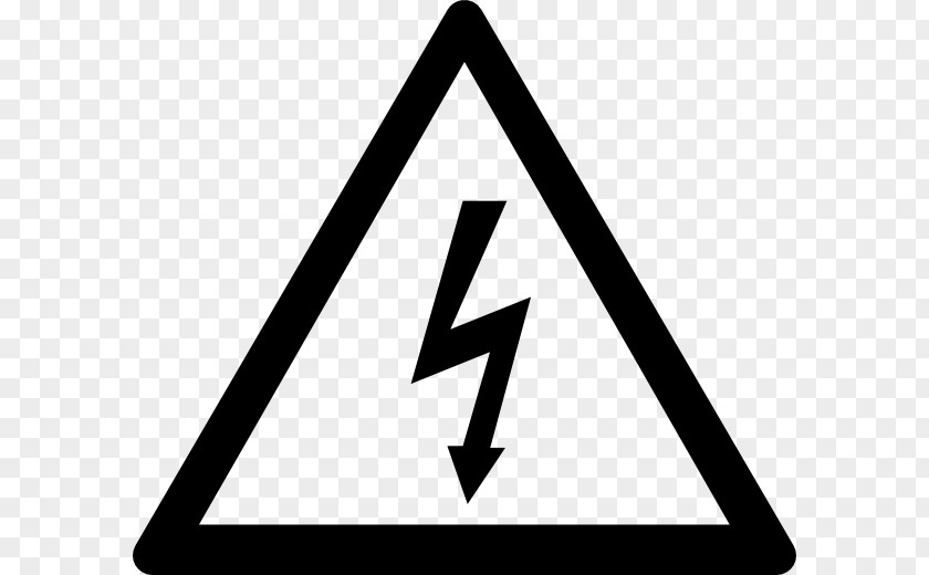 Shock High Voltage Electricity Hazard Sticker PNG