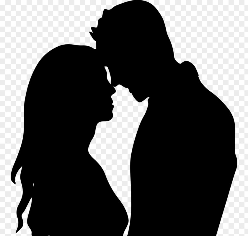 Silhouette Drawing Couple Clip Art PNG