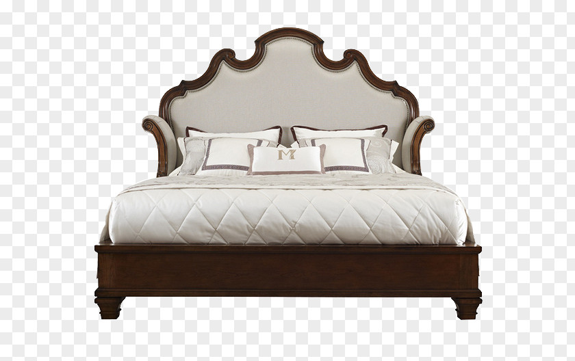 Table Bed Frame Furniture Mattress PNG frame Mattress, bed, brown wooden bed clipart PNG