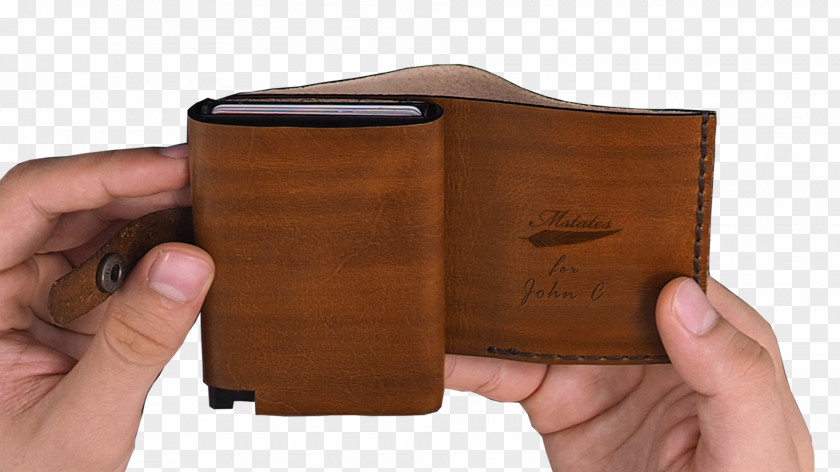 Wallet Leather Wood Stain PNG