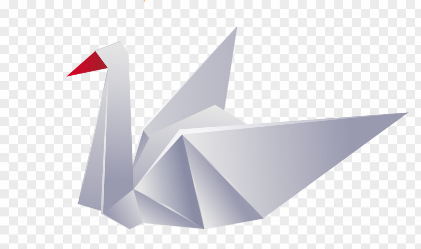 White Origami Paper Crane PNG
