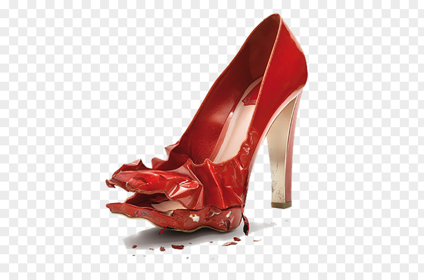 Worn Red High Heels Switzerland Advertising Garrigosa Studio Barcelona Photography PNG