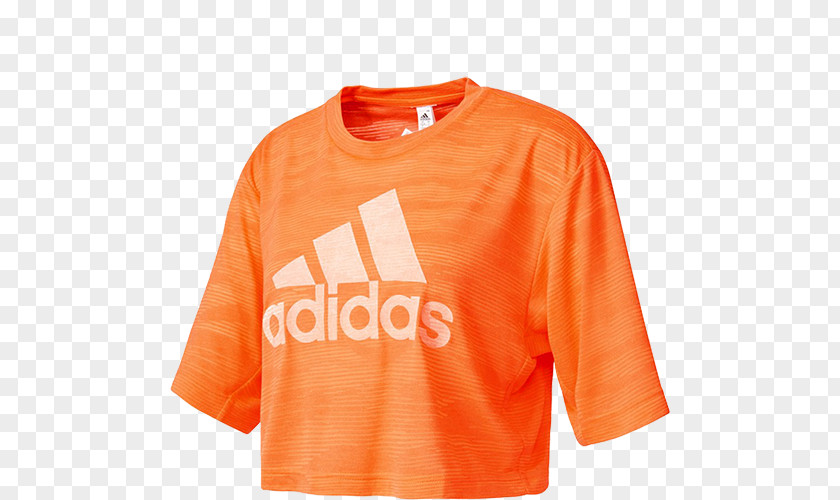 Orange T-shirt Design Adidas Clothing Crop Top PNG