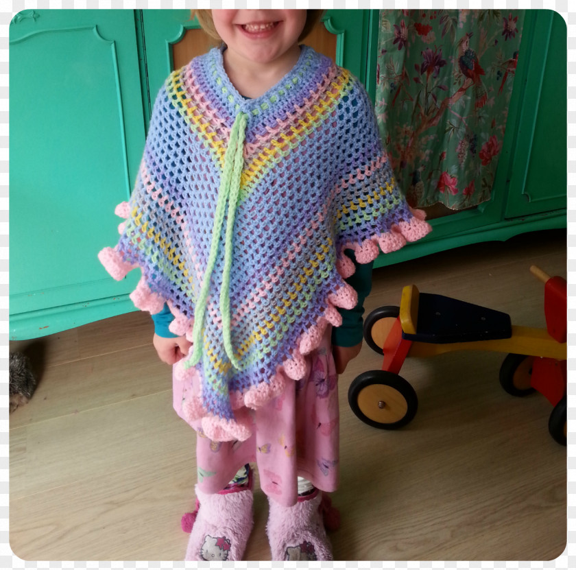 Poncho Outerwear Crochet Pink M Pattern PNG