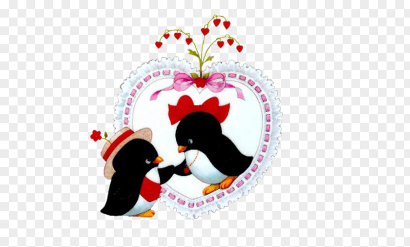 Penguin Love Valentines Day Animation Emoticon PNG