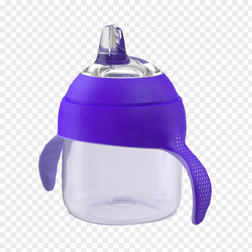 Purple Baby Bottle Pacifier Sippy Cup PNG
